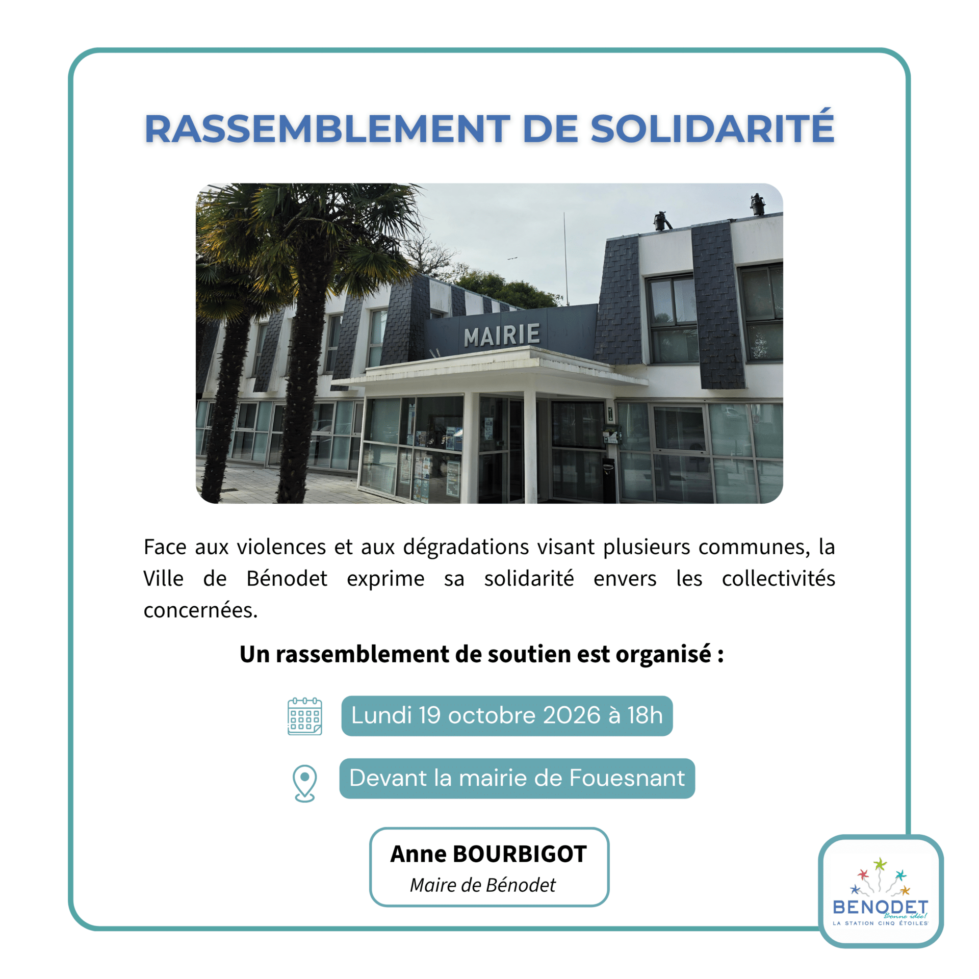 Solidarité avec les villes touchées